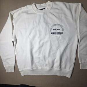 Darc Sport Wolves Forever Worldwide Bodybuilding White Crewneck Sweatshirt M